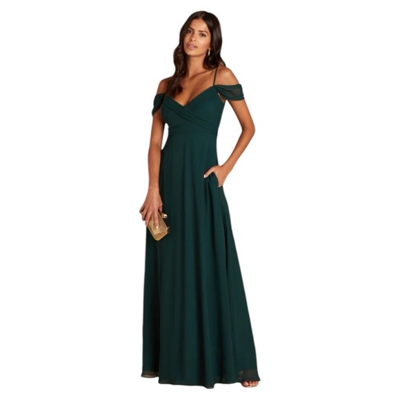 Birdy Grey Spence Convertible Dress in Chiffon Emerald XS - Picture 2 of 9